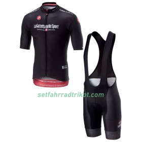 Set Schwarzes Kurzarmtrikot + Trägershorts 2018 Giro d'Italia